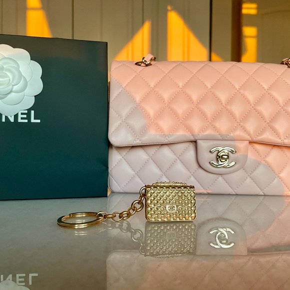 Authentic CHANEL Classic Flap Gold Key Ring/Chain - Picture 5 of 7